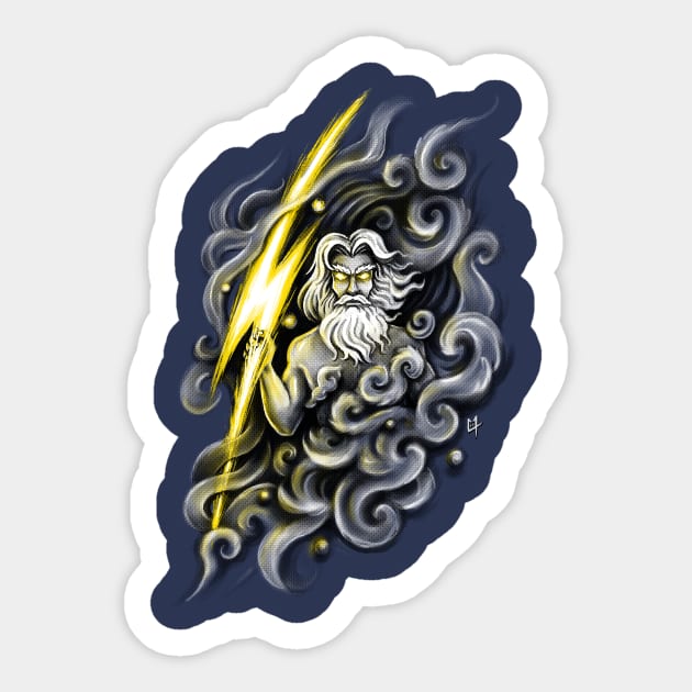 Zeus Sticker by c0y0te7